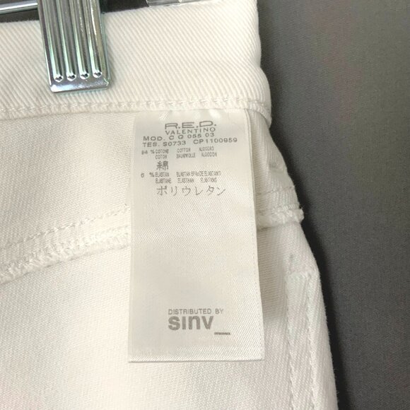RED Valentino White Straight Leg Mid-Rise Jeans Sz 28 - Picture 12 of 16
